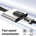 NK-1056S iP  /  USB-A  /  Type-C 3-in-1 Ethernet Adapter with 3.5mm Audio Jack for Windows / Mac OS / Phone / Pad