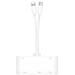 901pro 8Pin + Type-C 7 in 1 Card Reader CF TF SD XD MS Card U-Disk Type-C Earphones Adapter