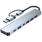 2217TU 7-i-1 Laptop Tablet USB Hub Udvidelsesdock USB 3.0 / USB-C Multi-Port Adapter