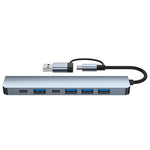 2217TU 7-i-1 Laptop Tablet USB Hub Udvidelsesdock USB 3.0 / USB-C Multi-Port Adapter