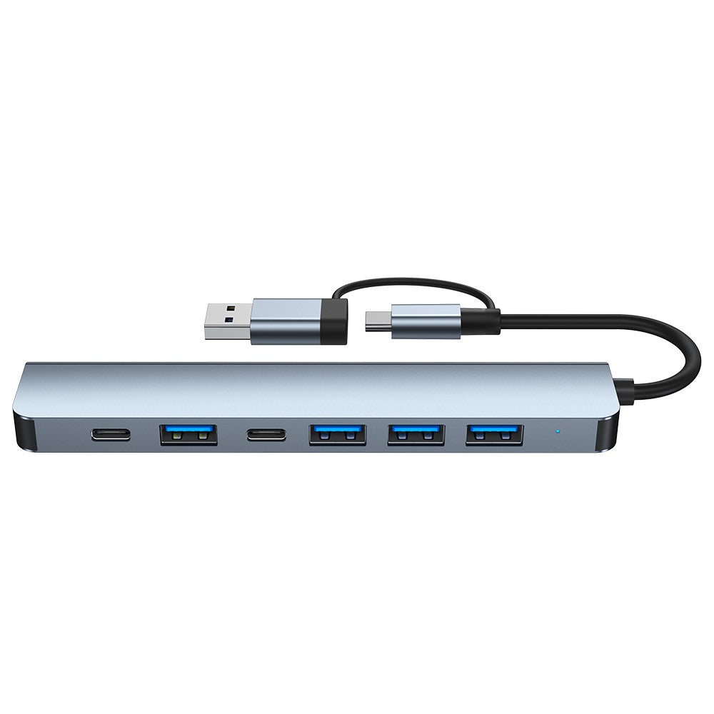 2217TU 7-i-1 Laptop Tablet USB Hub Udvidelsesdock USB 3.0 / USB-C Multi-Port Adapter
