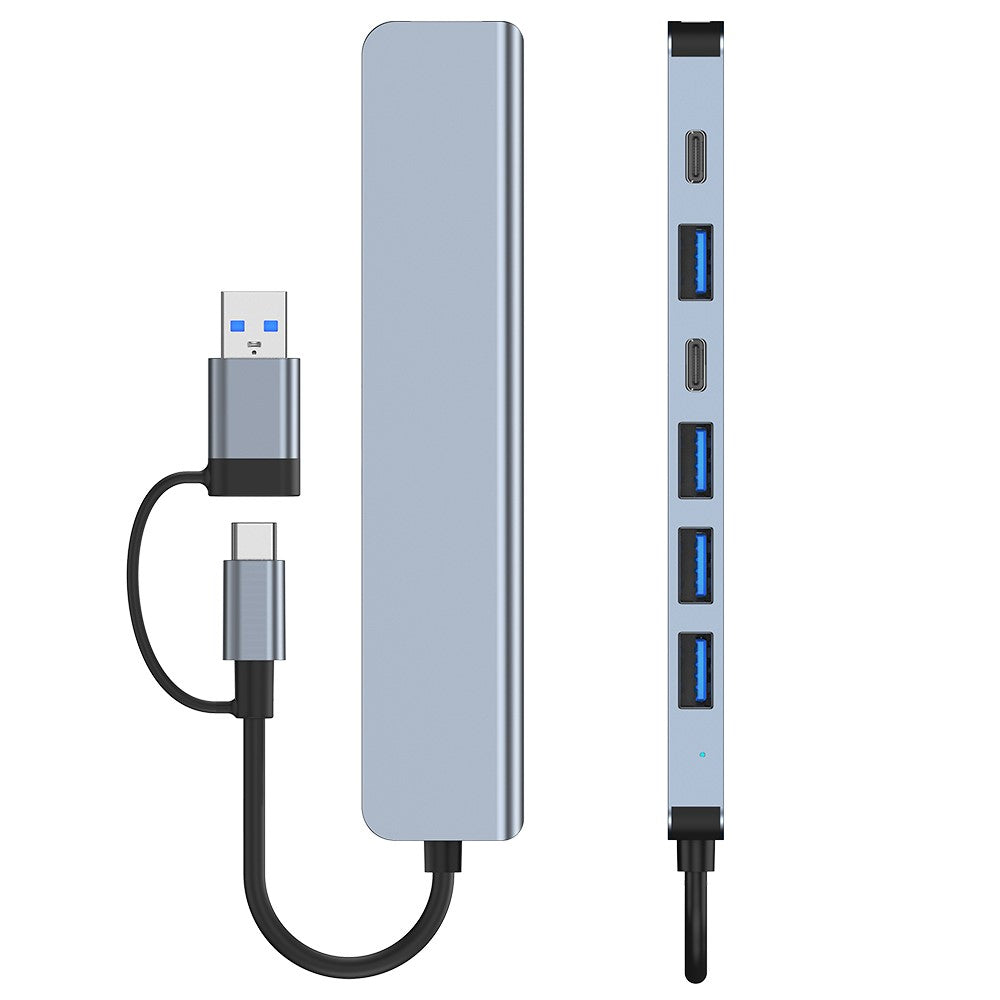 2217TU 7-i-1 Laptop Tablet USB Hub Udvidelsesdock USB 3.0 / USB-C Multi-Port Adapter