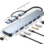 2217TU 7-i-1 Laptop Tablet USB Hub Udvidelsesdock USB 3.0 / USB-C Multi-Port Adapter