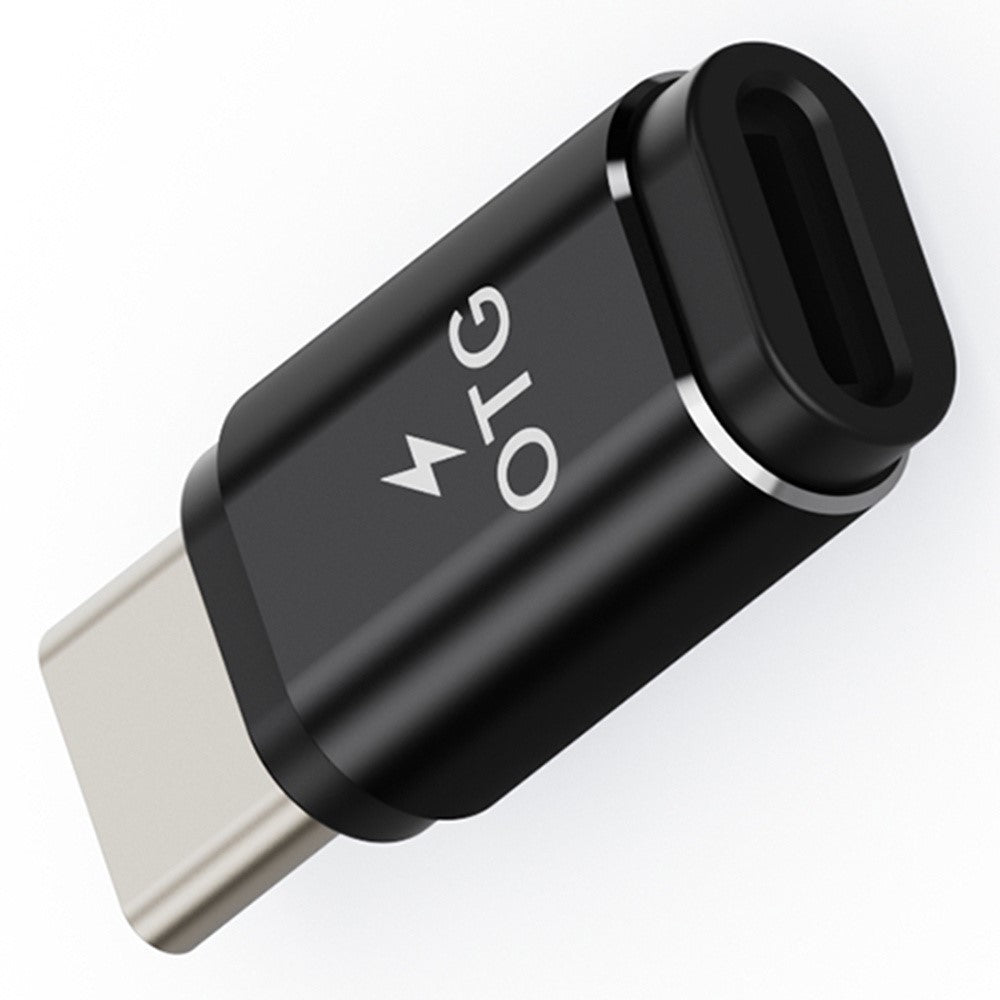 Female iP to Male Type-C Adapter Charging / Microphone Converter for Type-C Phones / Tablets