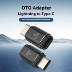 Female iP to Male Type-C Adapter Charging / Microphone Converter for Type-C Phones / Tablets