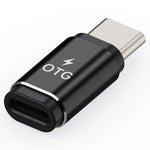 Female iP to Male Type-C Adapter Charging / Microphone Converter for Type-C Phones / Tablets
