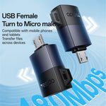 YESIDO GS33 USB Female to Micro USB Male Converter 480Mbps Data Transfer OTG Adapter