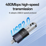YESIDO GS33 USB Female to Micro USB Male Converter 480Mbps Data Transfer OTG Adapter