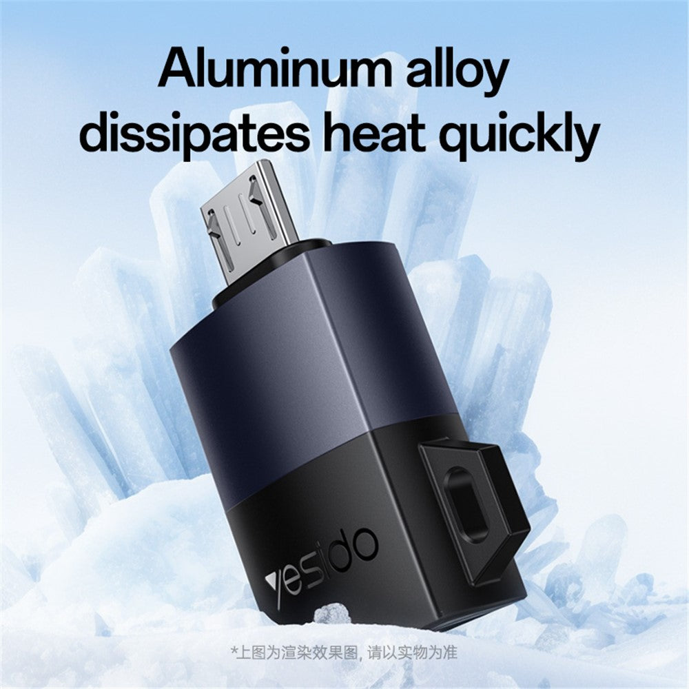 YESIDO GS33 USB Female to Micro USB Male Converter 480Mbps Data Transfer OTG Adapter