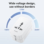 YESIDO MC32 Universal Travel Adapter Multi-Nation Compatibility 1380W Global Plug Converter