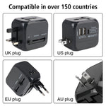 PD 20W Universal Travel Adapter UK / EU / US Plug Dual USB + PD 20W Charging International Charger