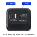 PD 20W Universal Travel Adapter UK / EU / US Plug Dual USB + PD 20W Charging International Charger