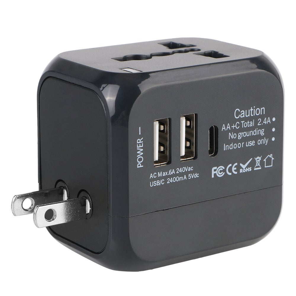 PD 20W Universal Travel Adapter UK / EU / US Plug Dual USB + PD 20W Charging International Charger
