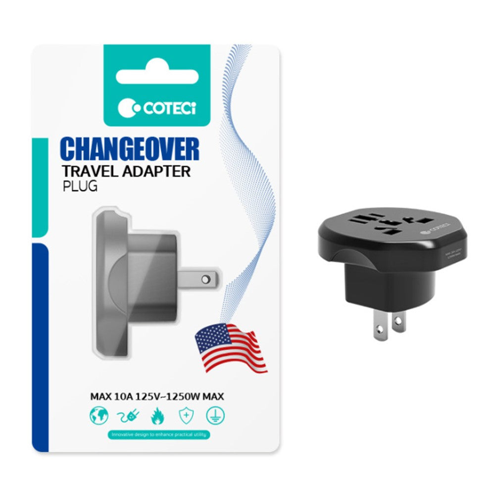 COTECI USA / UK / EU Stik til Universal Adapter Bærbar Strømkonverter til Global Rejse