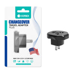 COTECI US / UK / EU Plug to Universal Adapter Portable Power Converter for Global Travel