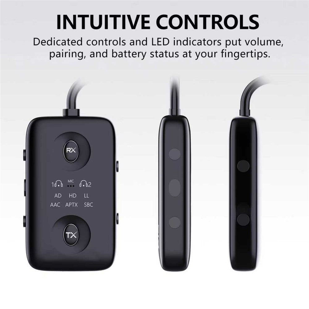 LE519 BT 5.4 Receiver and Transmitter 3.5mm Audio Adapter Input / Output Jack RX TX Support for Home Entertainment System