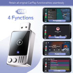 Wired to Wireless CarPlay Adapter for iPhone 2.4/5.8G Dual Band WiFi Bluetooth-compatible USB Dongle