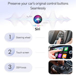 Wired to Wireless CarPlay Adapter for iPhone 2.4/5.8G Dual Band WiFi Bluetooth-compatible USB Dongle
