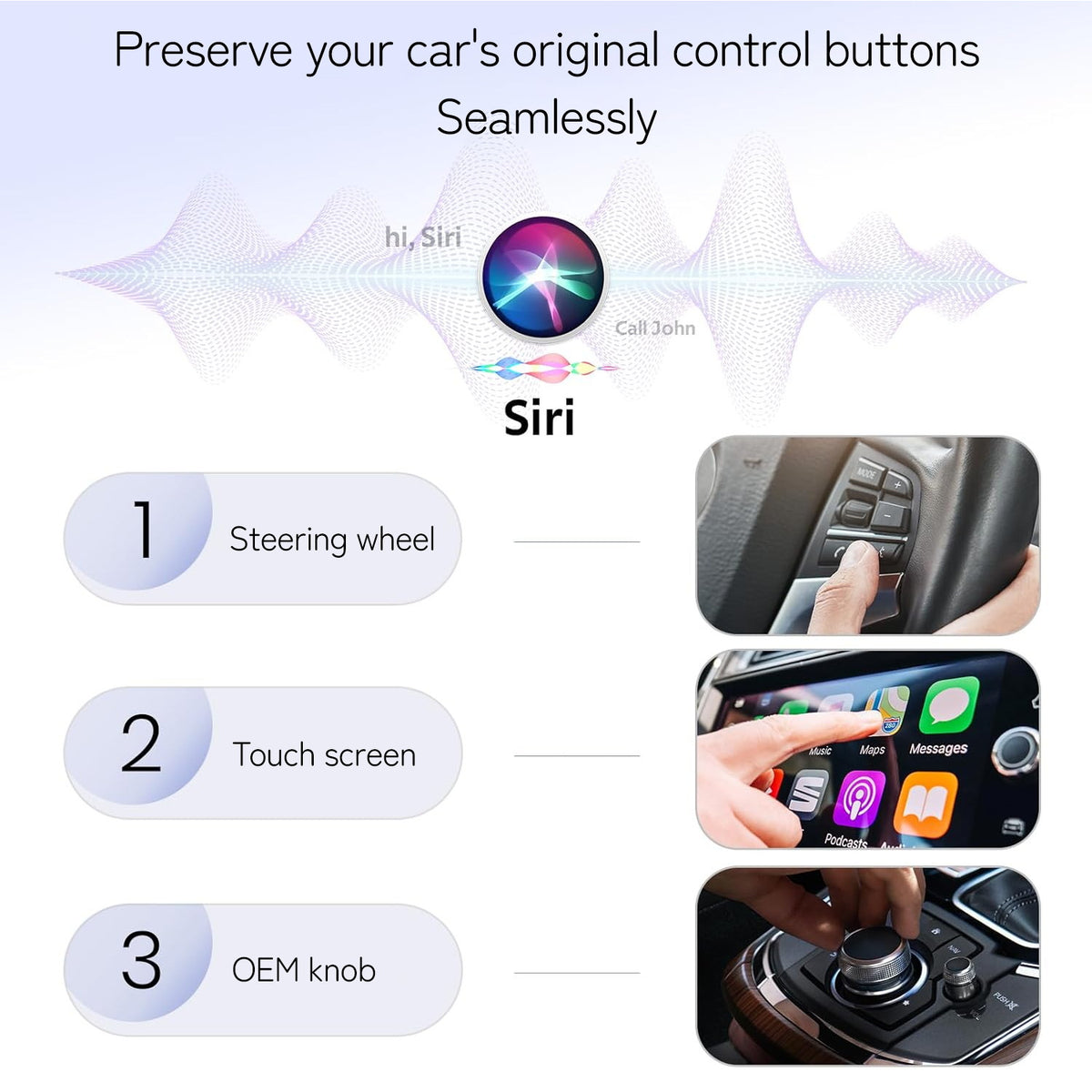 Wired to Wireless CarPlay Adapter for iPhone 2.4/5.8G Dual Band WiFi Bluetooth-compatible USB Dongle