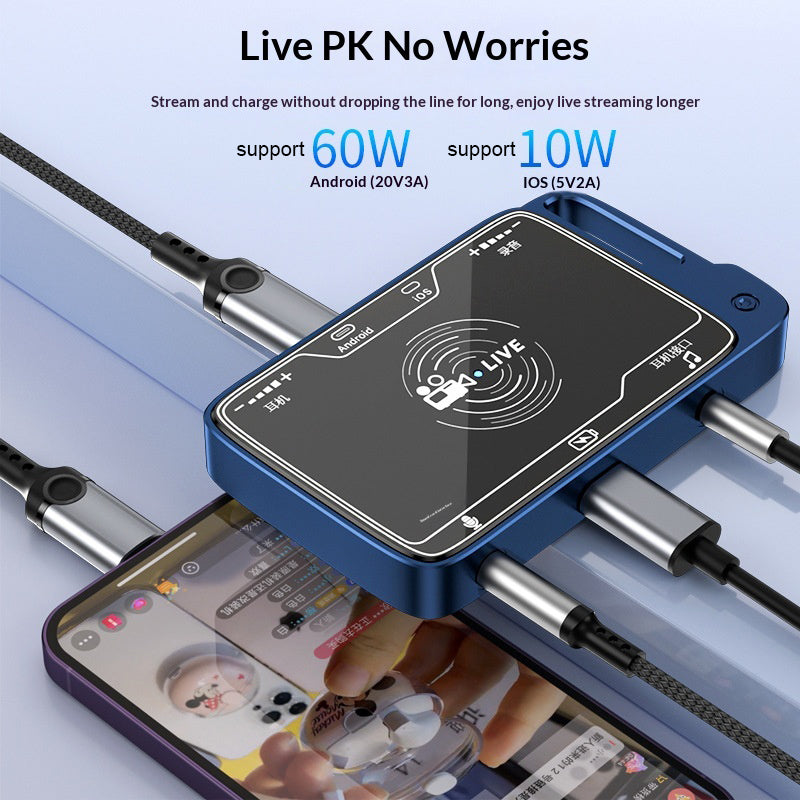 MH321 Sound Card Converter Audio Adapter Phone Live Streaming Connector for Apple/Android Devices