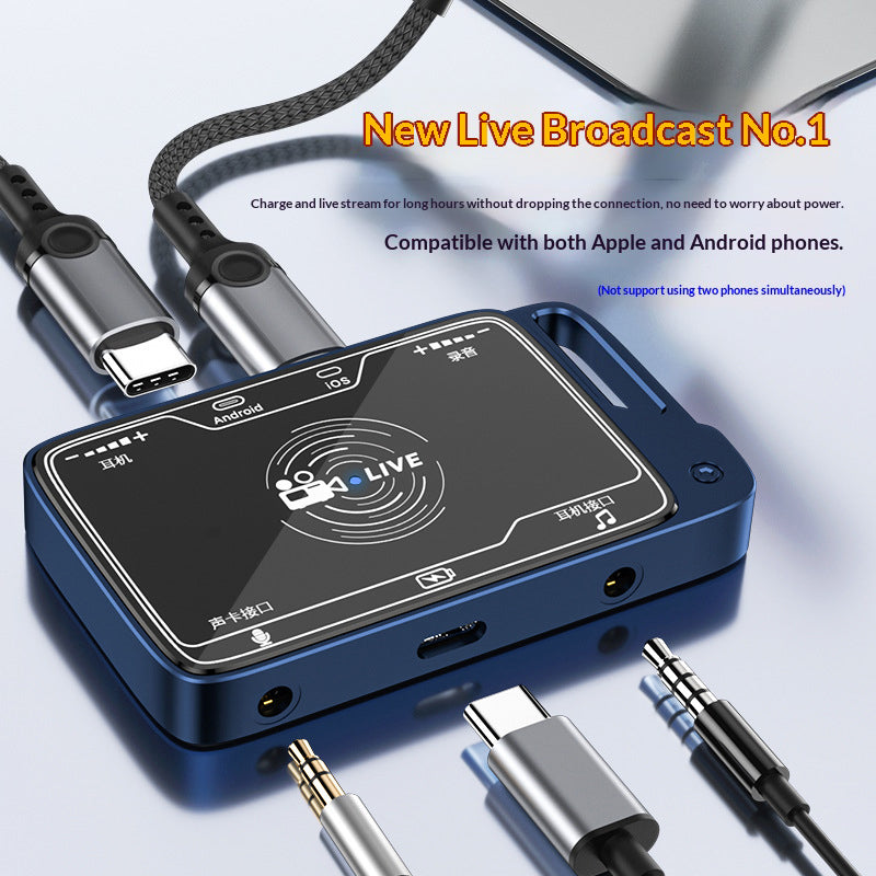 MH321 Sound Card Converter Audio Adapter Phone Live Streaming Connector for Apple/Android Devices