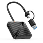 ADS-319 Portable Multifunctional Card Reader Storage Case USB-C  /  USB 3.0 5Gbps High Speed Data Transfer Adapter for SD TF Cards
