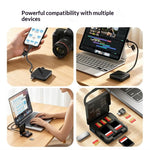ADS-319 Portable Multifunctional Card Reader Storage Case USB-C  /  USB 3.0 5Gbps High Speed Data Transfer Adapter for SD TF Cards