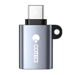COTECI 87617 USB-C to USB-A OTG Adapter Aluminum Alloy Connector for Phone Tablet Laptop