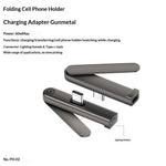 PH-02 Foldable Phone Stand with iP (5-14) to Type-C Adapter 27W PD Fast Charging Data Transfer Gaming Phone Holder