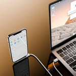 PH-02 Foldable Phone Stand with iP (5-14) to Type-C Adapter 27W PD Fast Charging Data Transfer Gaming Phone Holder