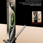 PH-02 Foldable Phone Stand with iP (5-14) to Type-C Adapter 27W PD Fast Charging Data Transfer Gaming Phone Holder