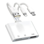 103TPro 3 in 1 Type-C / iP / USB-A Adapter SD TF Card Reader for iPhone iPad MacBook Samsung