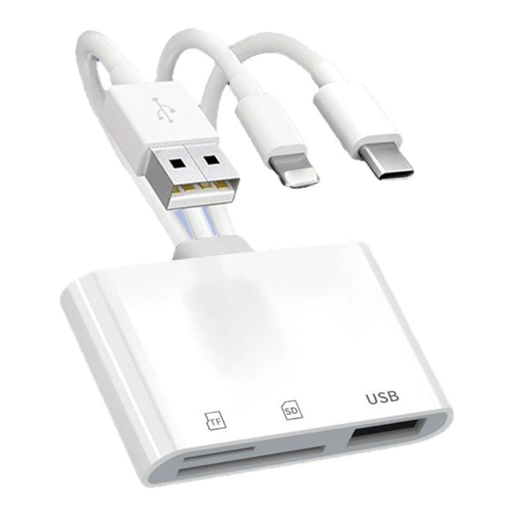 103TPro 3 in 1 Type-C / iP / USB-A Adapter SD TF Card Reader for iPhone iPad MacBook Samsung