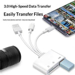 103TPro 3 in 1 Type-C / iP / USB-A Adapter SD TF Card Reader for iPhone iPad MacBook Samsung