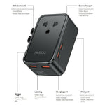 YESIDO MC47 4-Port 25W GaN Fast Charger Universal Travel Adapter with 2 USB-A + 2 USB-C Ports