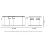 YESIDO MC47 4-Port 25W GaN Hurtigoplader Universal Rejseadapter med 2 USB-A + 2 USB-C Porte