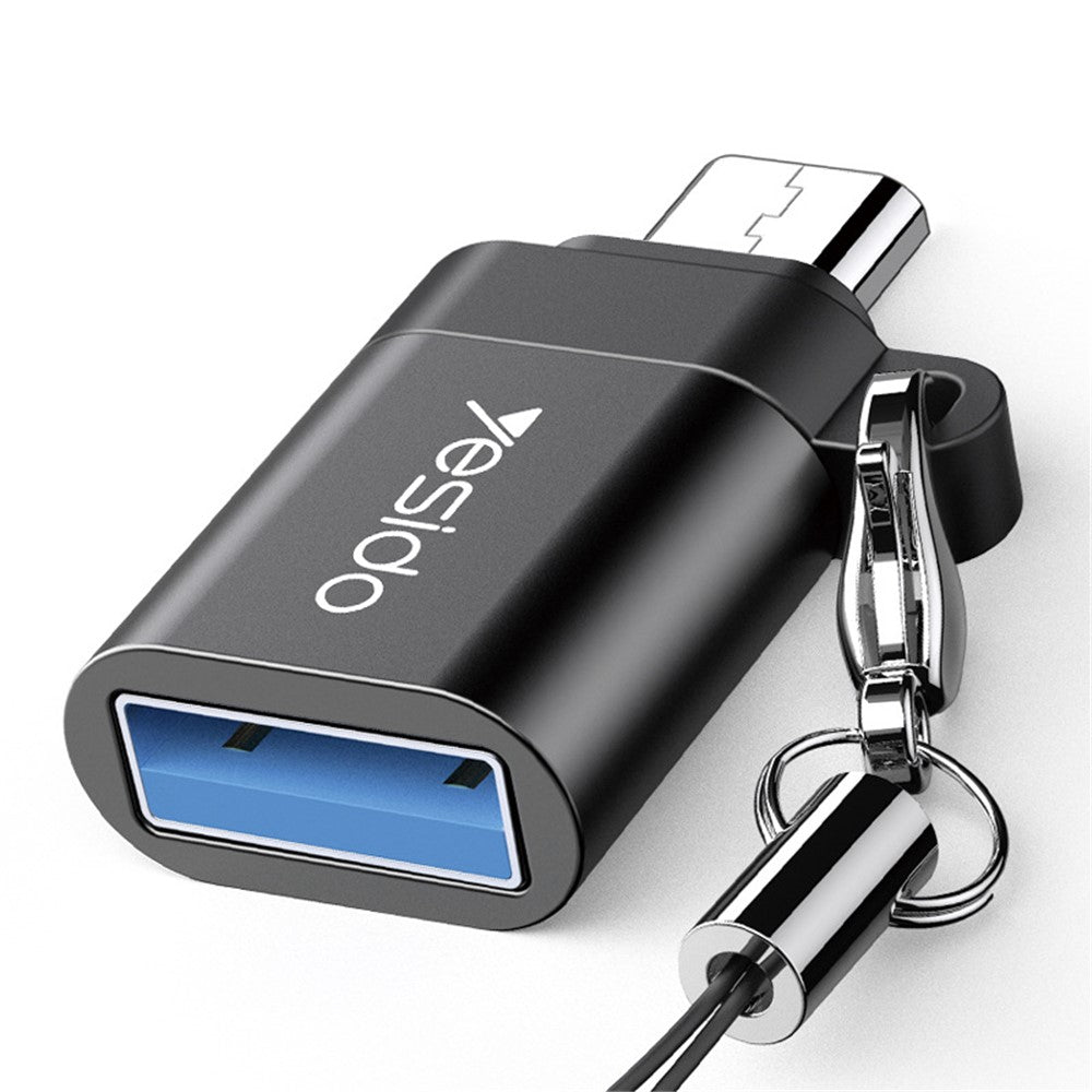 YESIDO GS07 Portable Micro USB to USB OTG Adapter with Keychain for Android Phone Tablet
