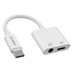 ENKAY HAT PRINCE ENK-AT106 USB C till 3,5 mm hörlursadapter Typ C hörlursuttag AUX-dongel ljudkonverterare
