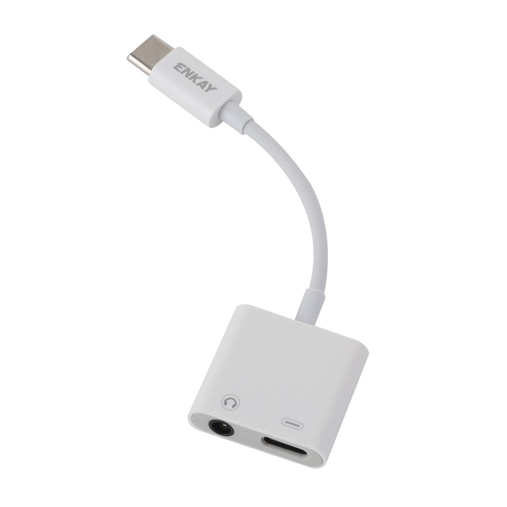 ENKAY HAT PRINCE ENK-AT106 USB C till 3,5 mm hörlursadapter Typ C hörlursuttag AUX-dongel ljudkonverterare