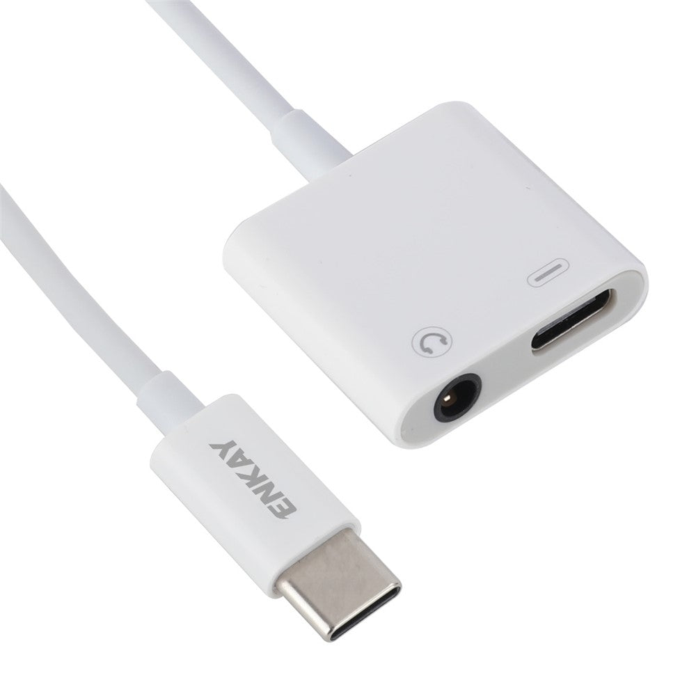 ENKAY HAT PRINCE ENK-AT106 USB C till 3,5 mm hörlursadapter Typ C hörlursuttag AUX-dongel ljudkonverterare
