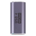 Elbow Type-C Male to Type-C Female USB4.0 40Gbps Data Transmission Converter Aluminum Alloy Charging Adapter