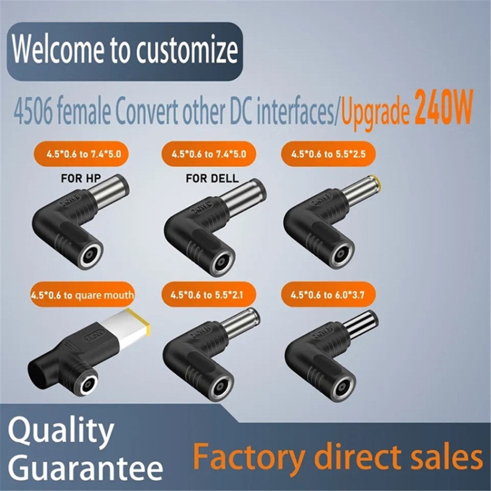 240W Mini Converter DC 4.5x0.6mm Female to DC 5.5x2.5mm Male Laptop Power Adapter Plug