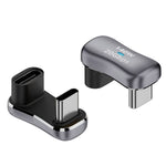 140W 20Gbps Type-C Male to Type-C Female Adapter U-Shaped Elbow Charging Cable Converter Support 4K / 60Hz