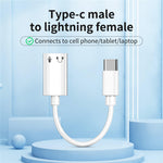 USB-C to iP Headphone Converter for iPhone 15 Series Huawei Samsung Xiaomi LG Type-C Headset Adapter