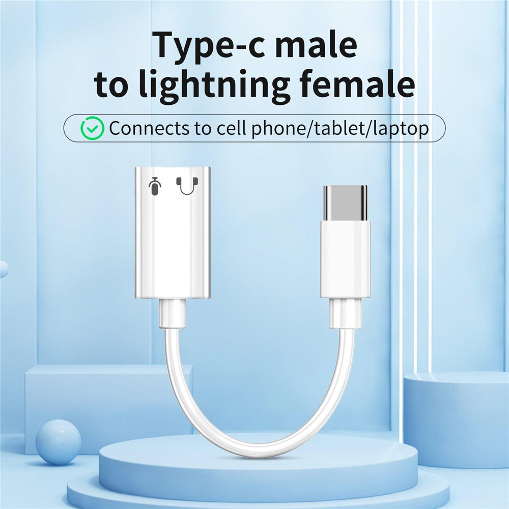 USB-C to iP Headphone Converter for iPhone 15 Series Huawei Samsung Xiaomi LG Type-C Headset Adapter
