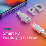 Gen3 PD Fastopladningsadapter Type-C Han til iP Hun Konverter Hurtig Dataoverførselshastighed