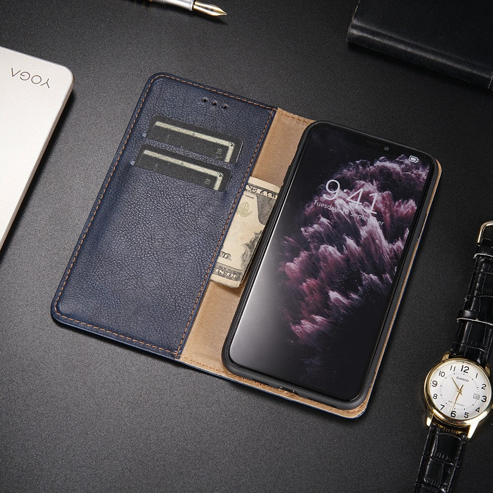 Wallet Stand Auto-absorbed Leather Case for OnePlus Nord N10 5G