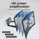 Phone Screen Magnifier 14 Inch HD Curved Screen Enlarger 3D High Definition Magnifying Glass Lazy Stand