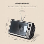 12 Inch Phone Screen Magnifier Retro TV Design 2-3X Amplifier for 4.0-6.6 Inch Smartphones