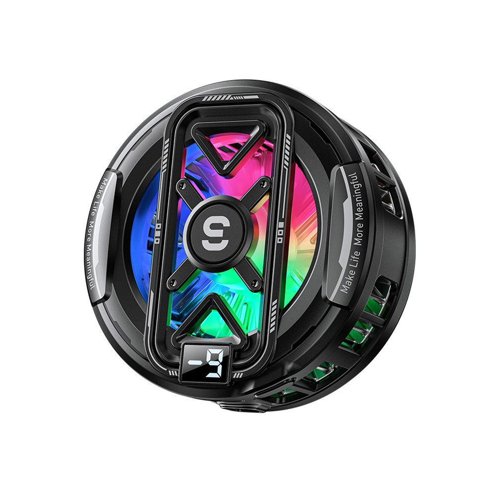 ESSAGER K51 Magnetic Digital Display Phone Cooler RGB Lighting Gaming TEC Cooling Fan Radiator for Smartphone